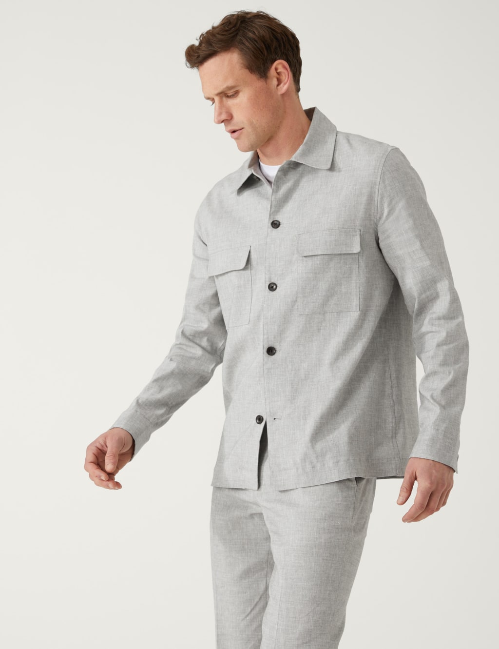 Regular Fit Italian Linen Miracle™ Overshirt image 1