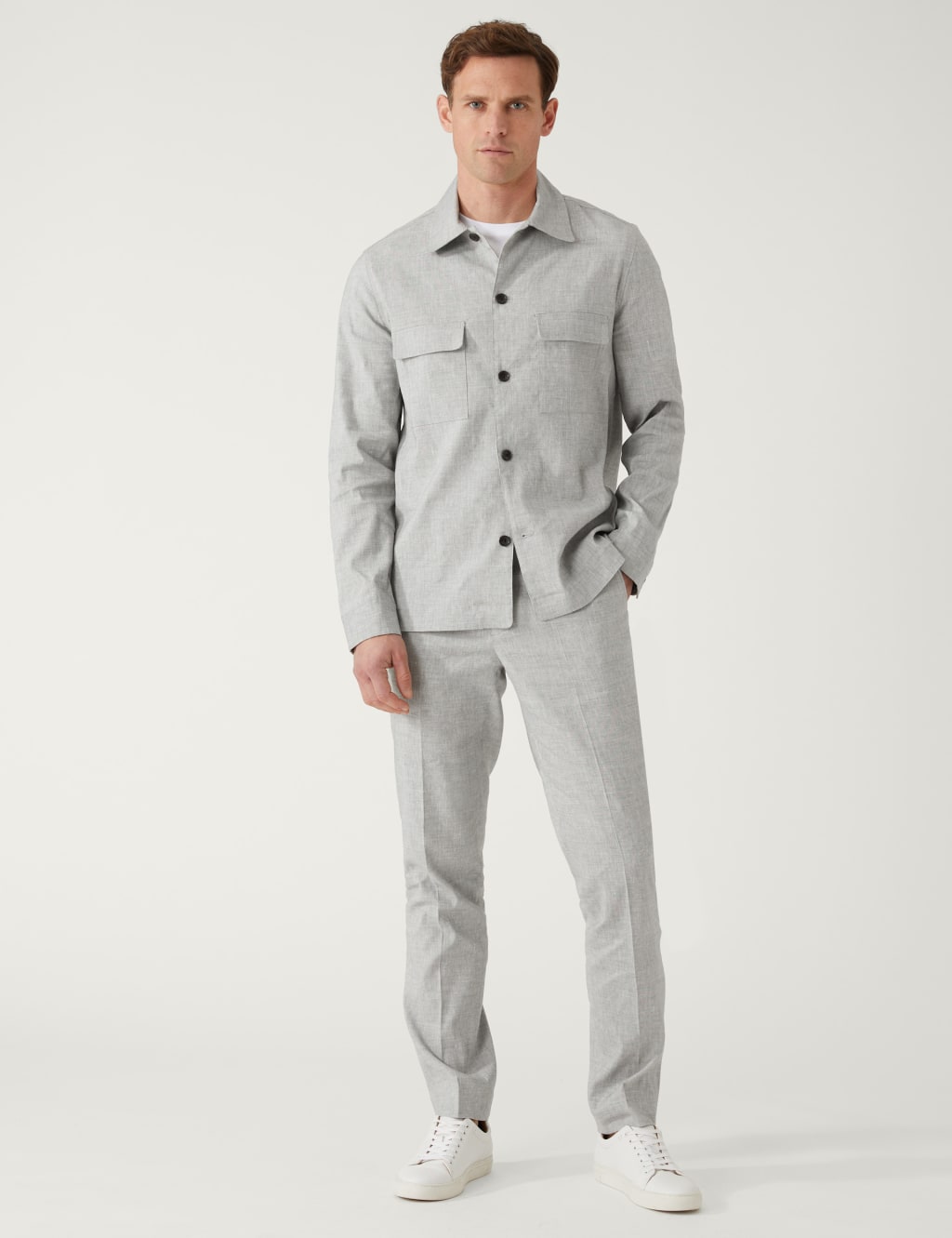 Regular Fit Italian Linen Miracle™ Overshirt image 3