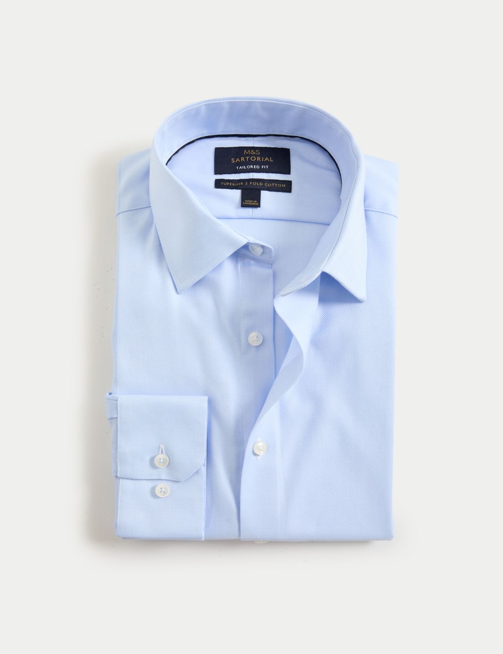 Tailored Fit Easy Iron Luxury Cotton Twill Shirt