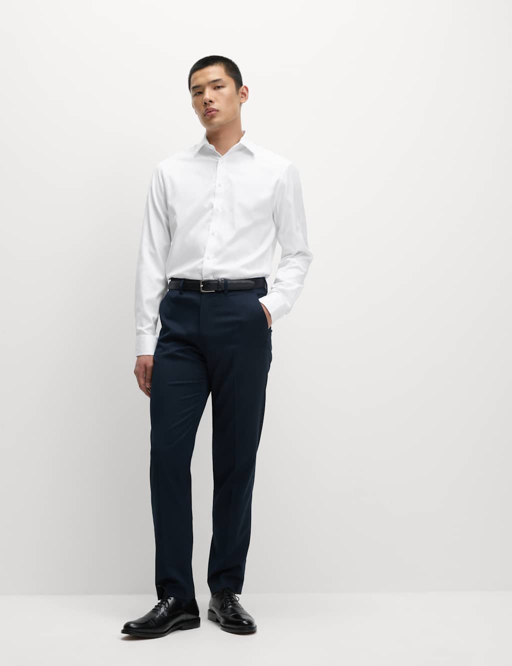 Tailored Fit Easy Iron Luxury Cotton Twill Shirt