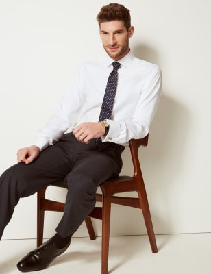 Chemise cintr&eacute;e 100&nbsp;% coton, sans repassage