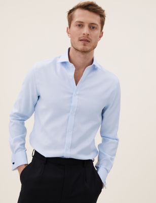 M&S Mens Tailored Fit Pure Cotton Shirt