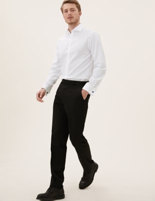 

Mens M&S Collection Luxury Camisa de corte sastre 100% algodón - White, White
