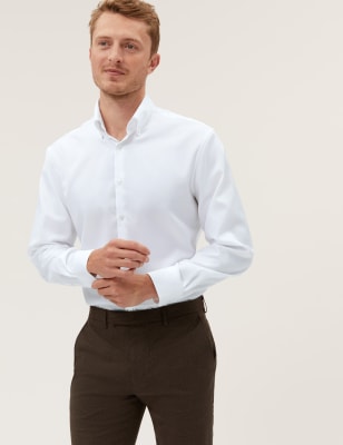 

M&S Collection Luxury Camisa premium de ajuste estándar 100% algodónMens - White Mix, White Mix