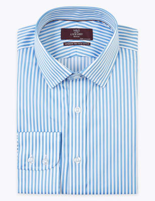 

Mens M&S Collection Luxury Regular Fit Pure Cotton Regular - Light Blue Mix, Light Blue Mix