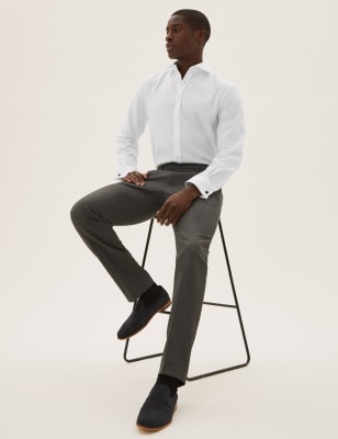 

M&S Collection Luxury Camisa de ajuste estándar 100% algodónMens - White, White