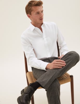 Chemise coupe standard, repassage facile