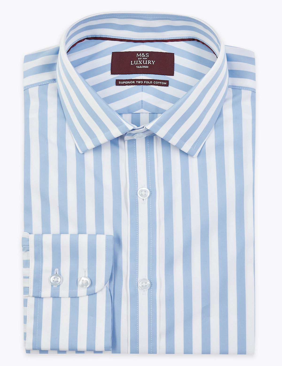 Pure Cotton Stripe Tailored Shirt