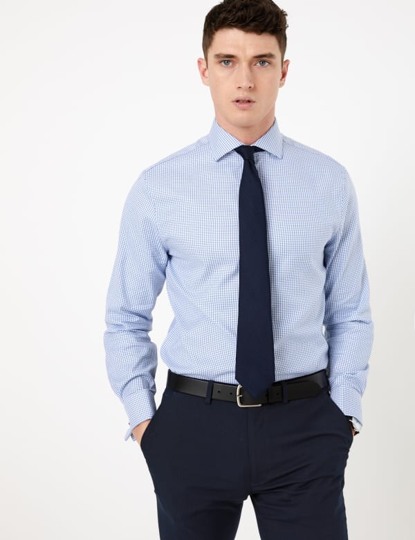 Regular Fit Pure Cotton Checked Shirt