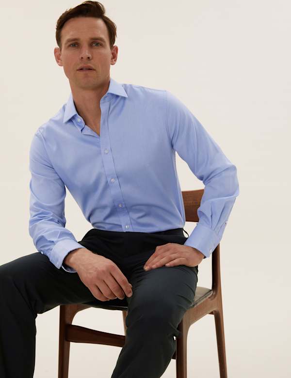 Pure Cotton Tailored Fit Shirt