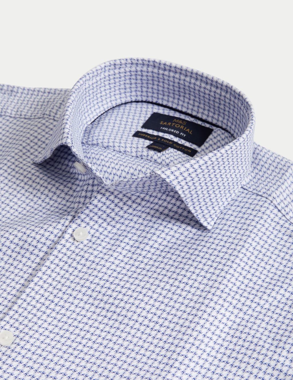 Tailored Fit Easy Iron Pure Cotton Shirt image 8