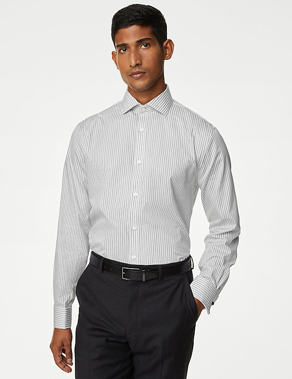 Tailored Fit Easy Iron Pure Cotton Shirt - JP