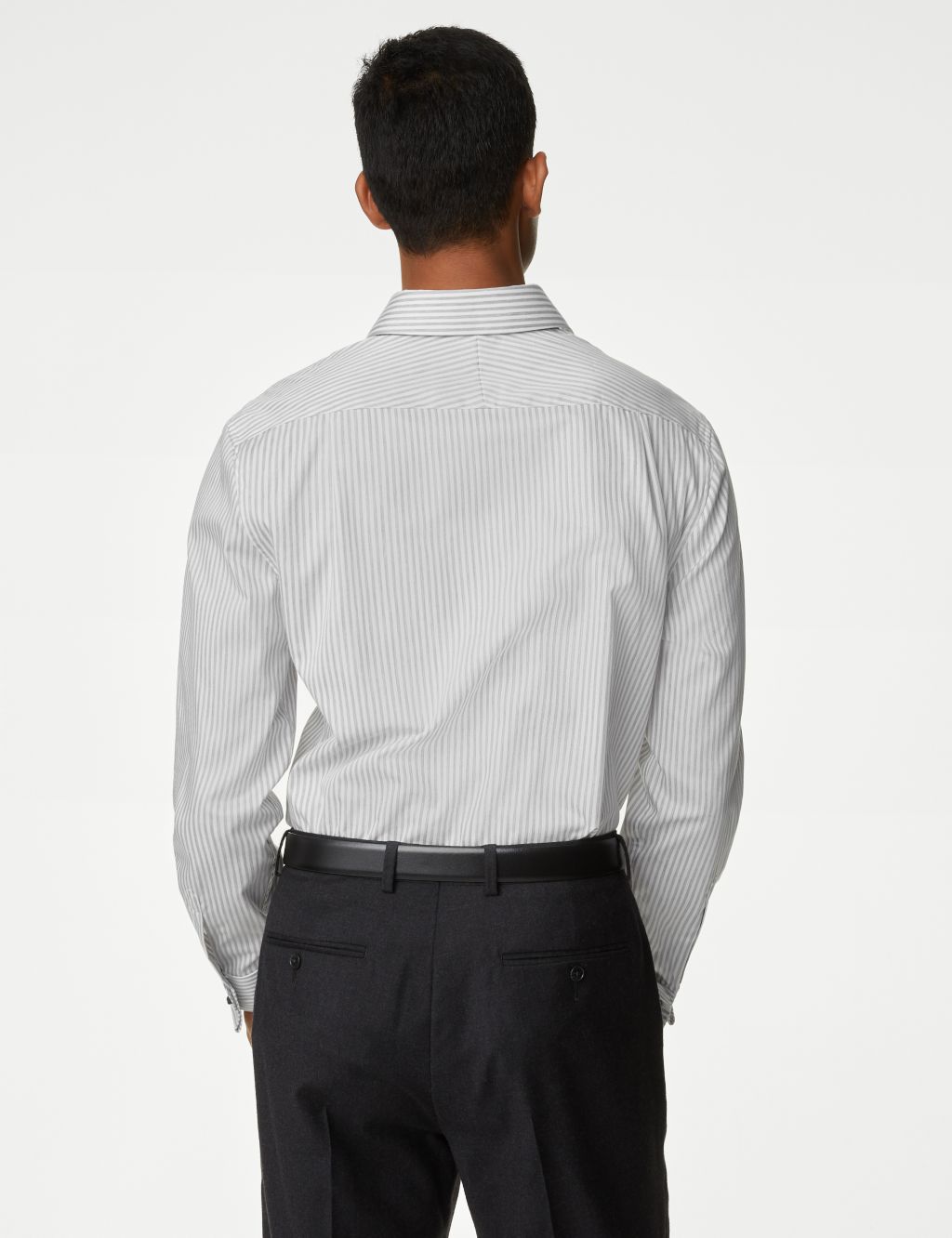 Tailored Fit Easy Iron Pure Cotton Shirt image 5