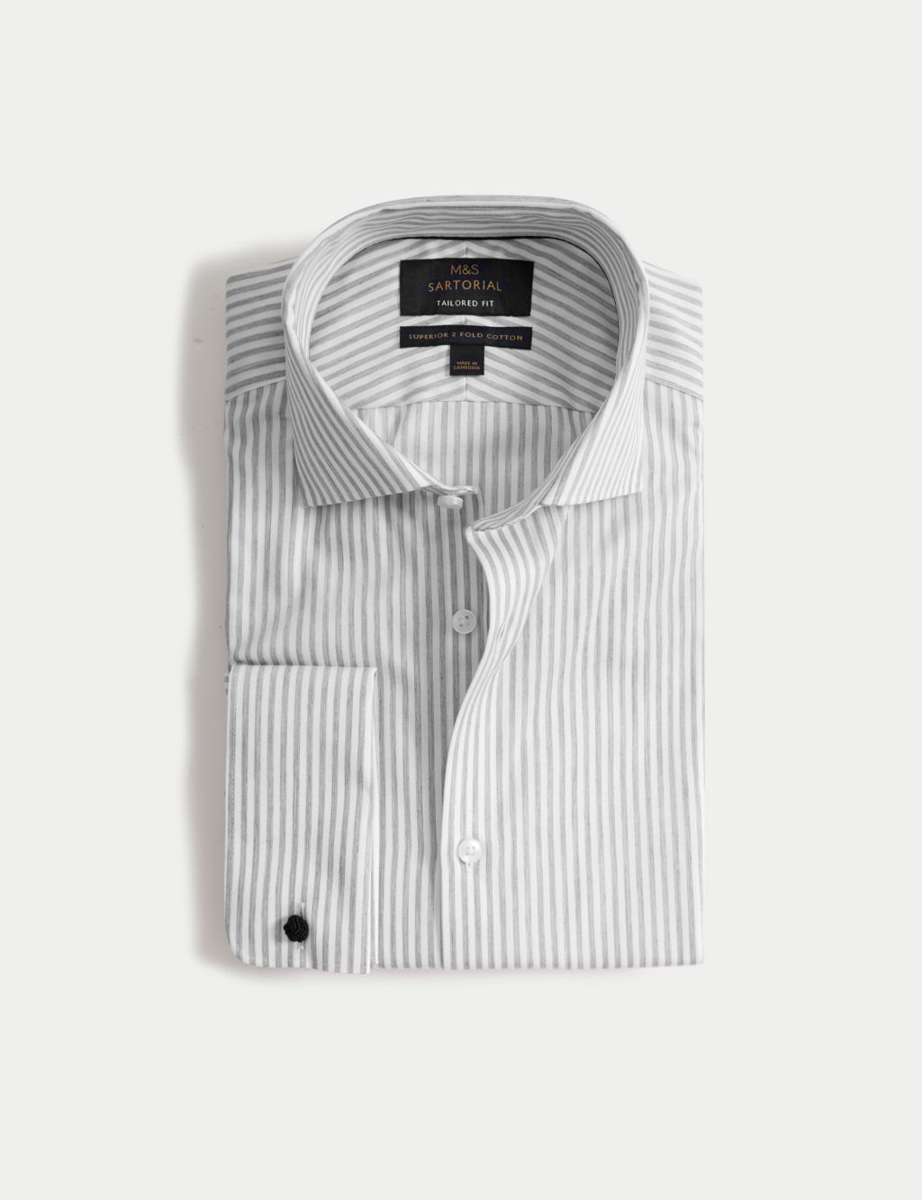 Tailored Fit Easy Iron Pure Cotton Shirt image 2