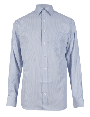 Easy to Iron Striped Shirt with Pocket | M&S Collection | M&S