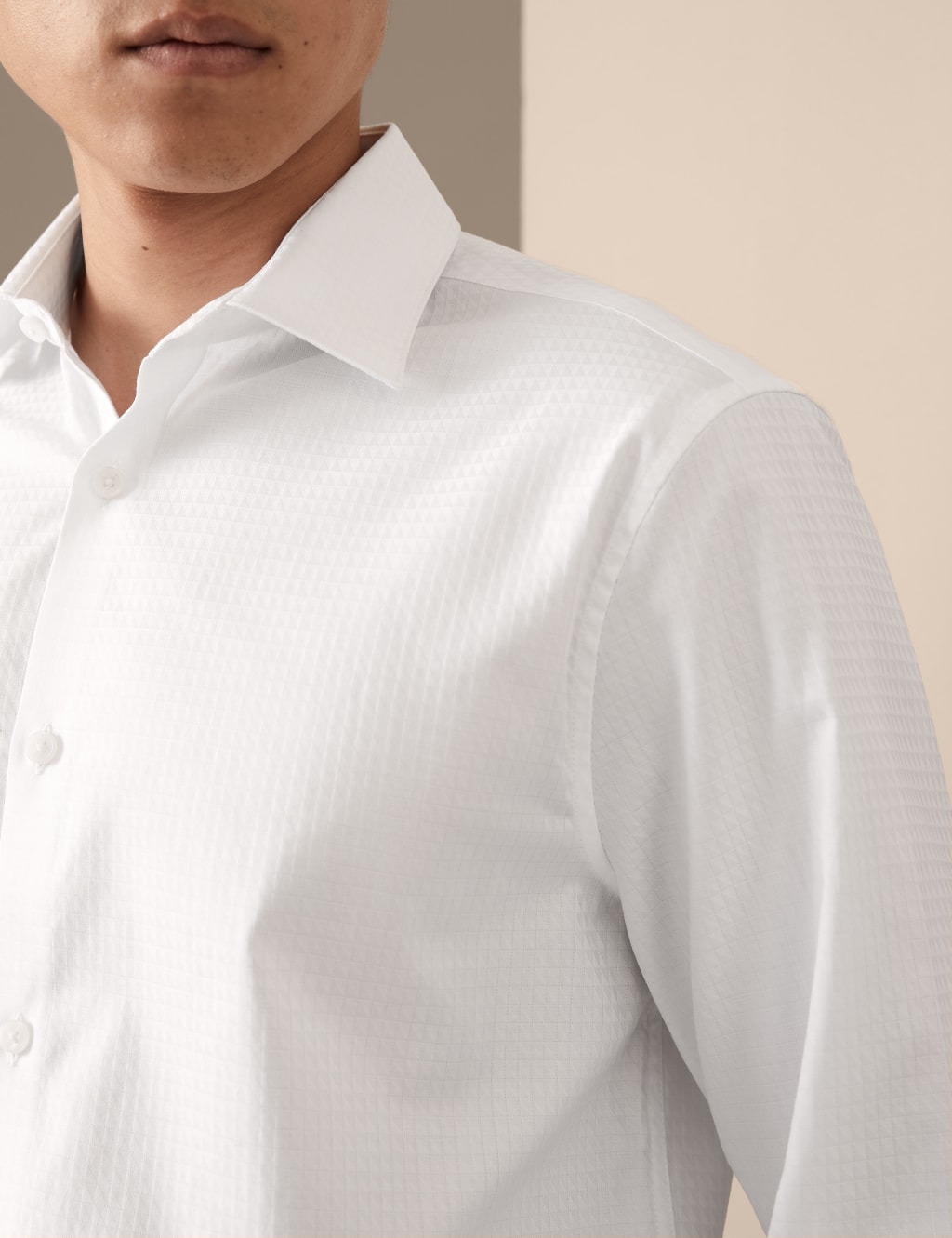 Regular Fit Easy Iron Textured Pure Cotton Shirt image 4