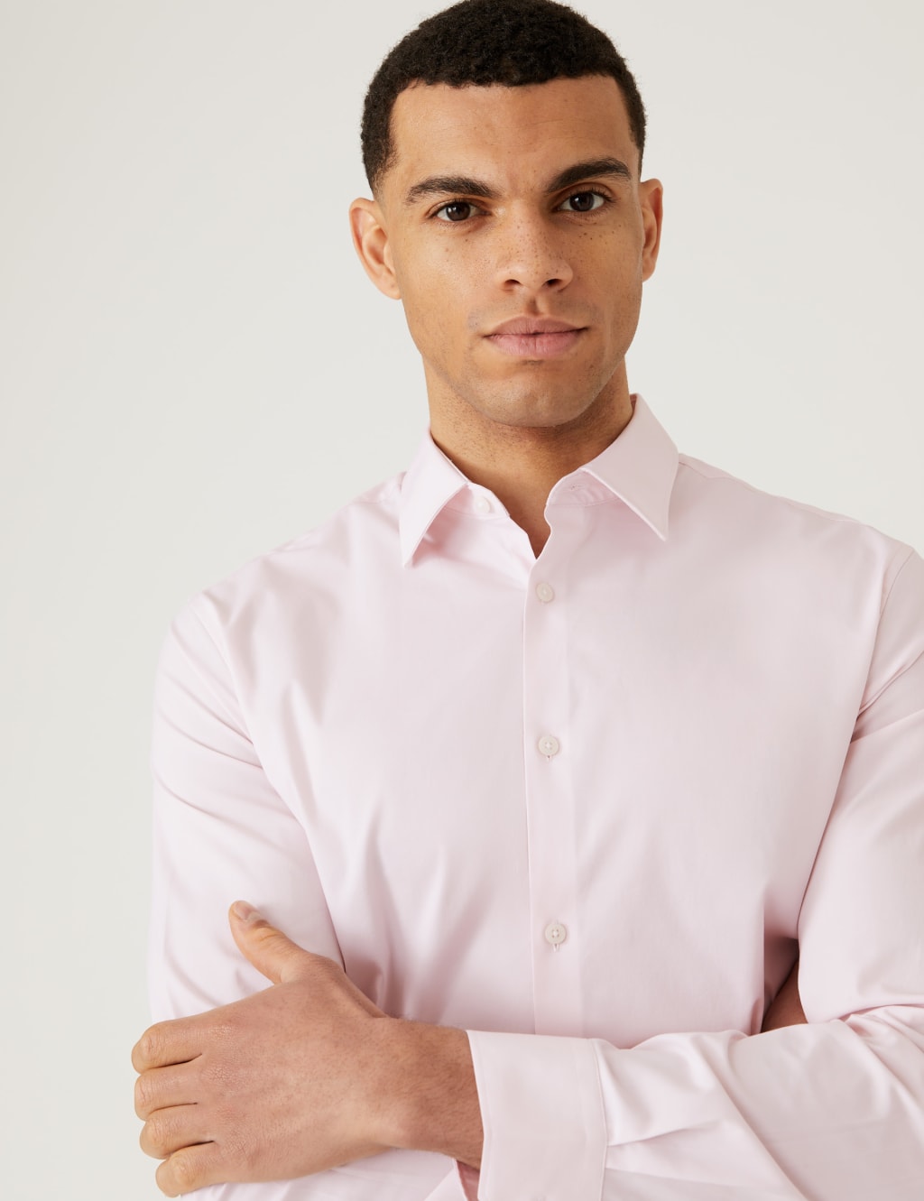 Slim Fit Cotton Rich Stretch Shirt image 1