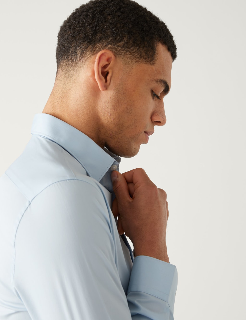 Slim Fit Cotton Rich Stretch Shirt image 1