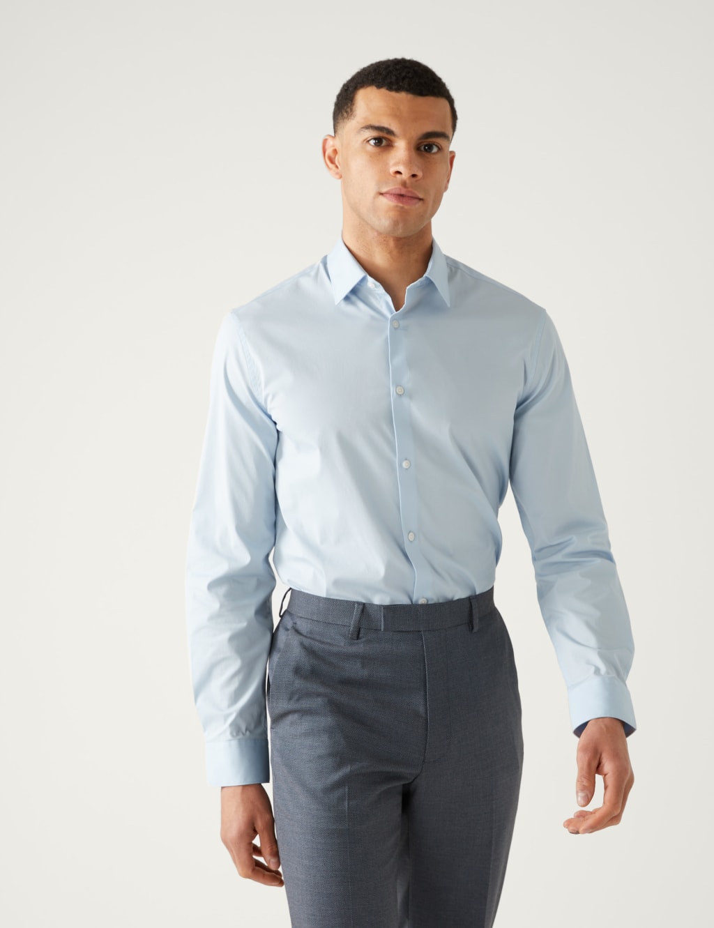 Slim Fit Cotton Rich Stretch Shirt image 4