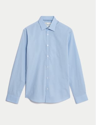 Slim Fit Cotton Rich Stretch Shirt