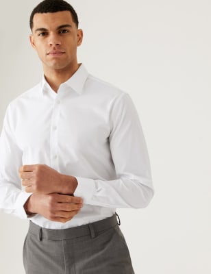 Stretch shirt Slim Fit - White - Men