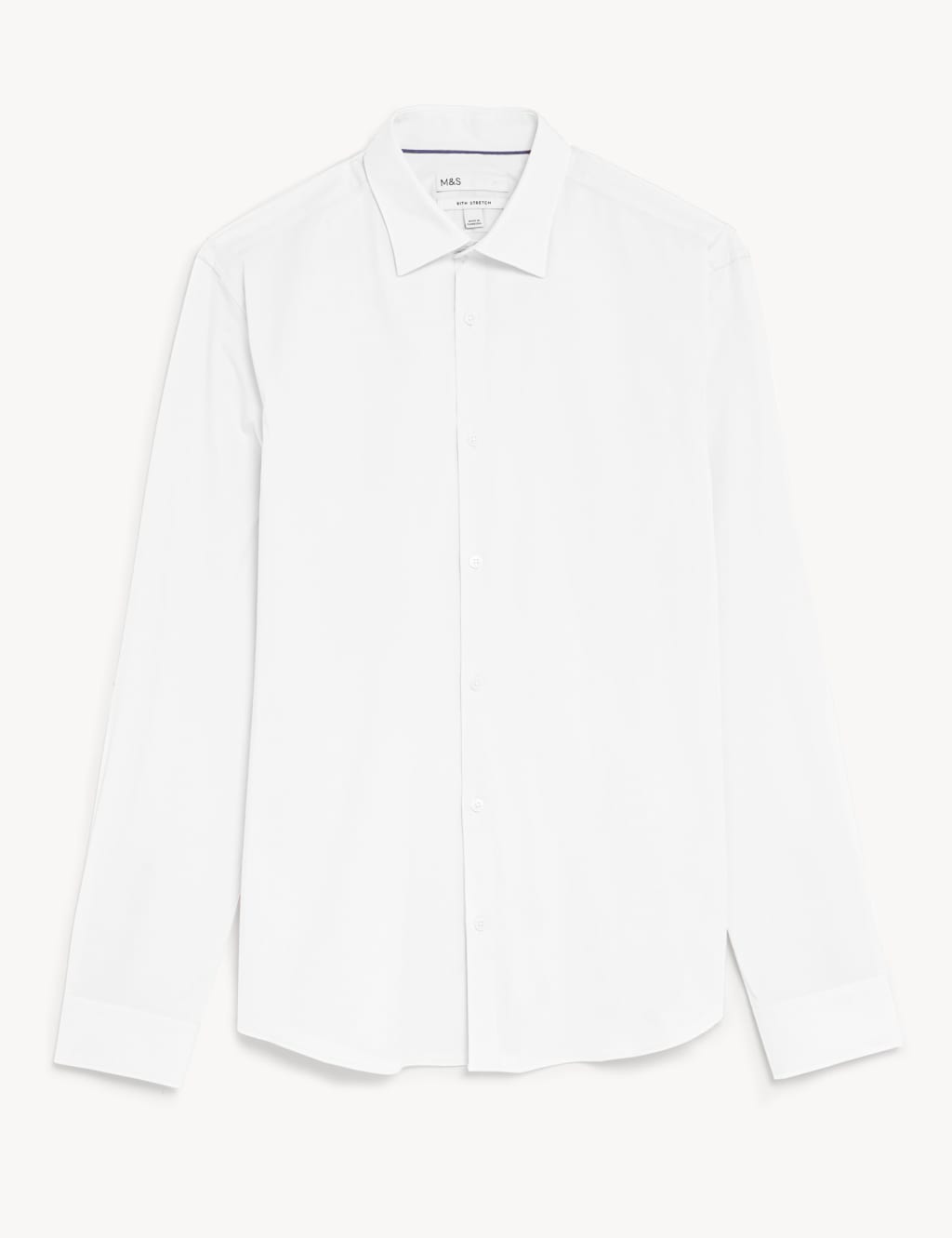 Slim Fit Cotton Rich Stretch Shirt image 2
