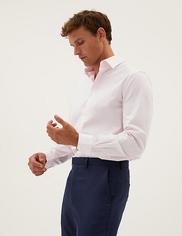 Košile normálního střihu s&nbsp;vysokým podílem bavlny, snadné žehlení - CZ
