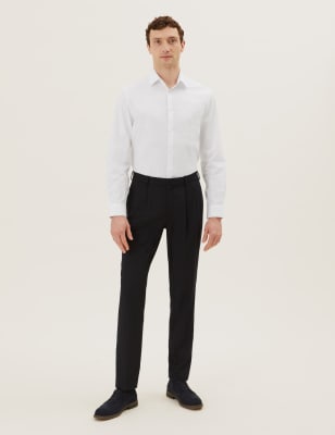 

Mens M&S Collection Regular Fit Easy Iron Cotton Rich Shirt - White, White