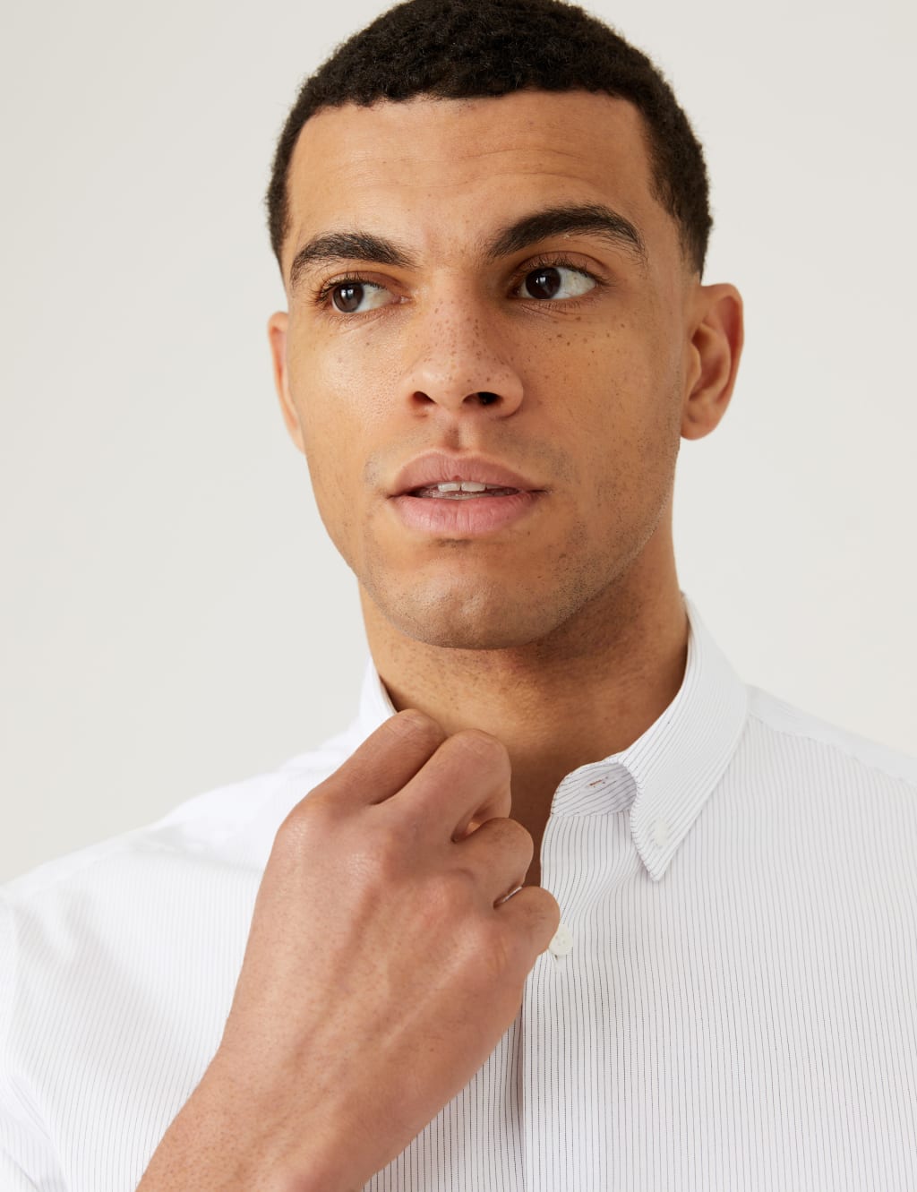 Regular Fit Cotton Rich Striped Shirt image 3