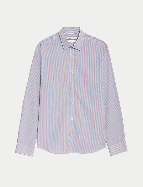 Ριγέ πουκάμισο με υψηλή περιεκτικότητα σε βαμβάκι και κανονική εφαρμογή - GR