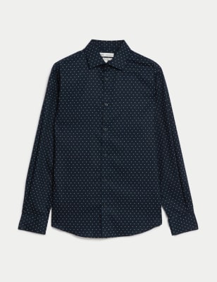 Regular Fit Non Iron Pure Cotton Floral Shirt
