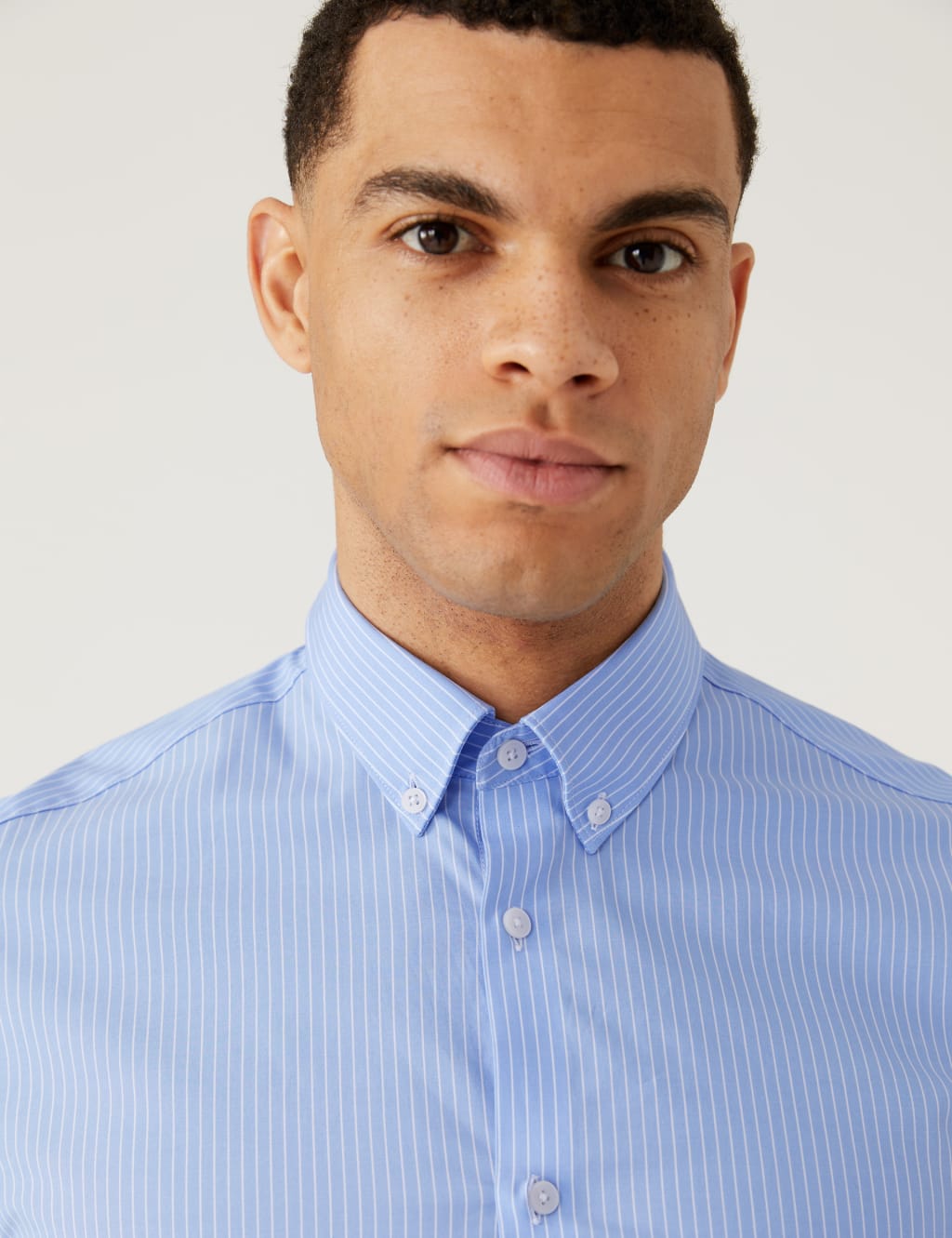 Slim Fit Cotton Rich Striped Shirt image 4