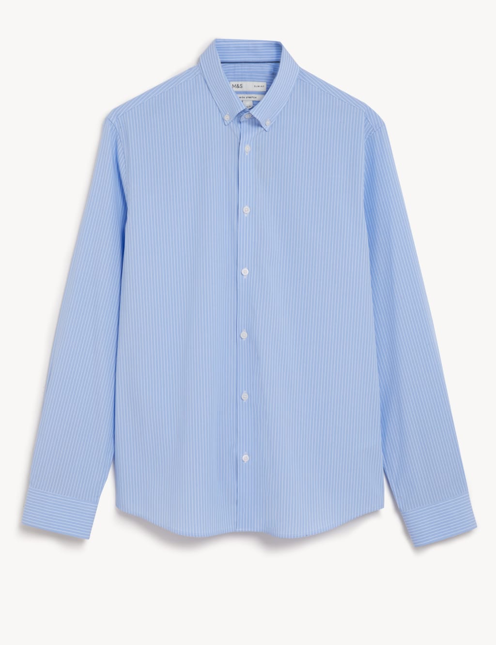 Slim Fit Cotton Rich Striped Shirt image 2