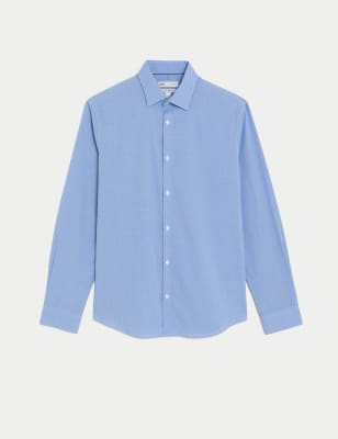 Slim Fit Polka Dot Stretch Shirt