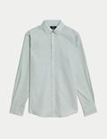 Ριγέ πουκάμισο non-iron με κανονική εφαρμογή από 100% βαμβάκι