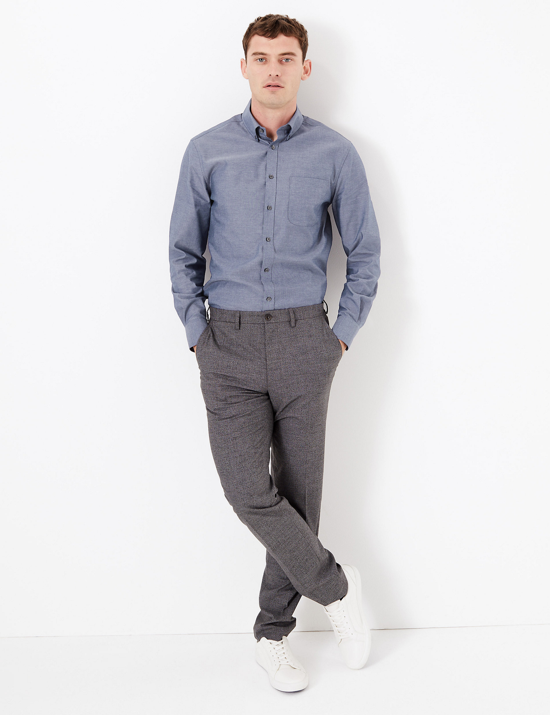 Tailored Fit Pure Cotton Oxford Shirt | M&S US