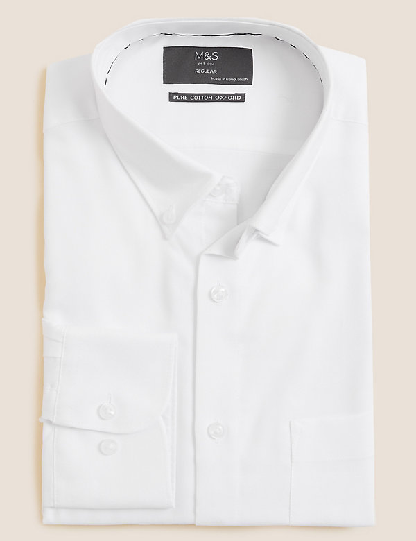 Regular Fit Pure Cotton Oxford Shirt - SE