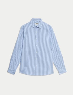 Tailored Fit Pure Cotton Striped Shirt