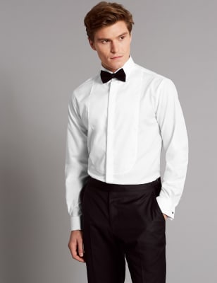 formal shirt with bow tie