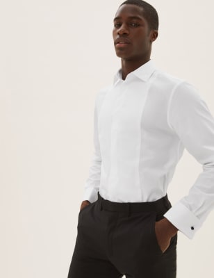 marks and spencer mens white dress shirts