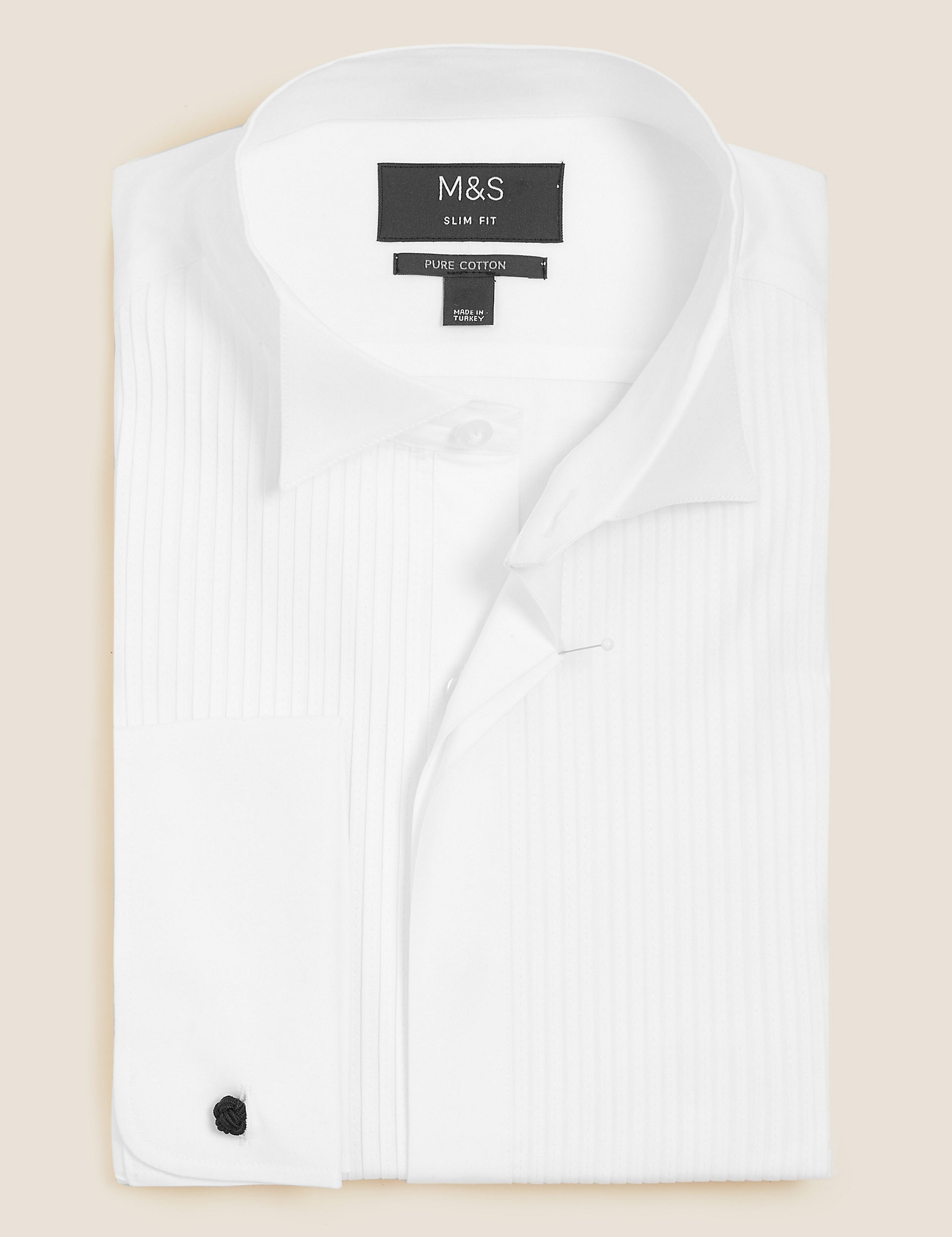 Slim Fit Easy Iron Pure Cotton Dinner Shirt