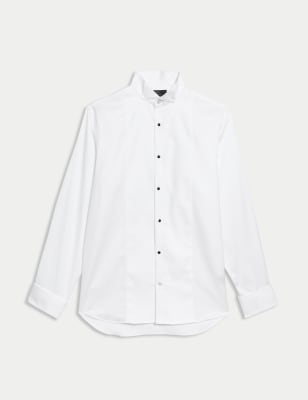 Express Men, Slim Floral Wrinkle-Resistant Performance Dress Shirt in  White