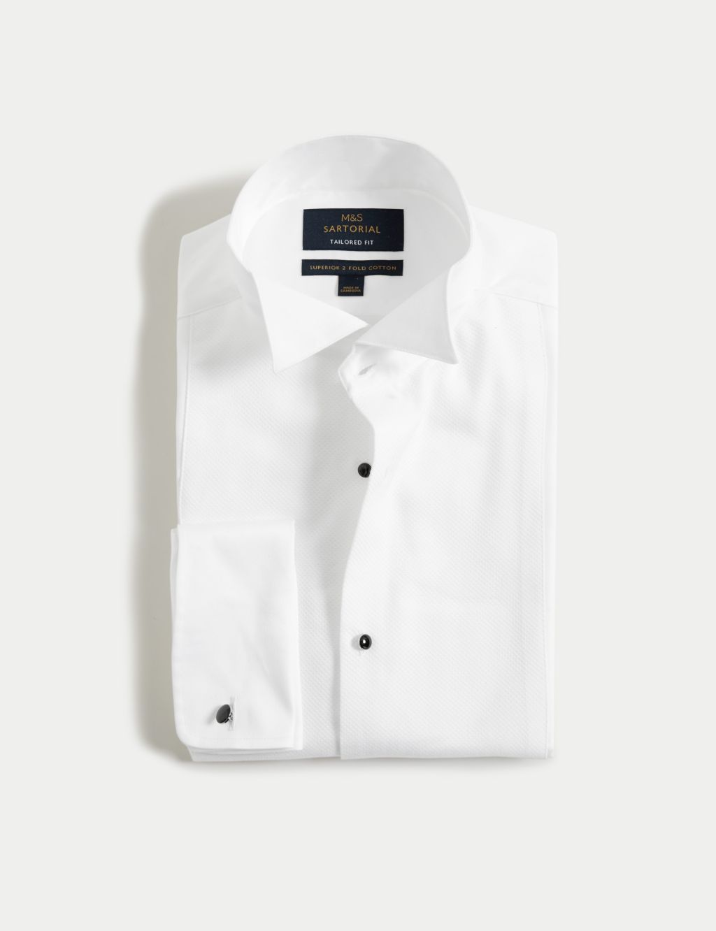 Tailored Fit Pure Cotton Dinner Shirt image 1