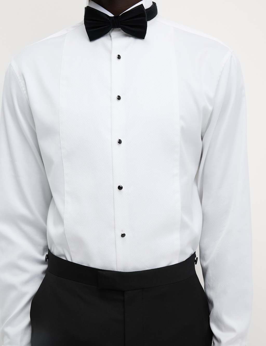 Tailored Fit Pure Cotton Dinner Shirt image 4