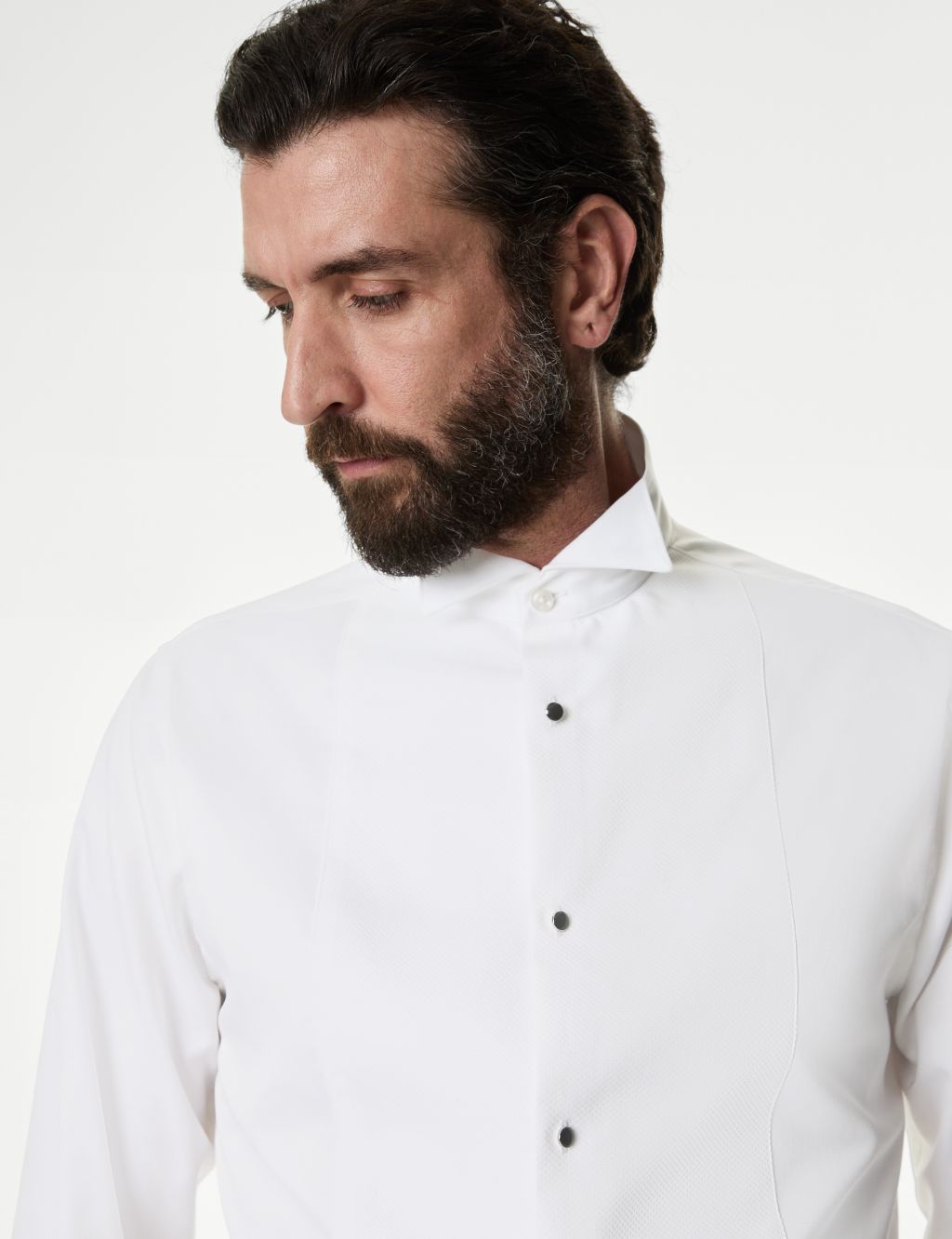 Tailored Fit Pure Cotton Dinner Shirt image 5