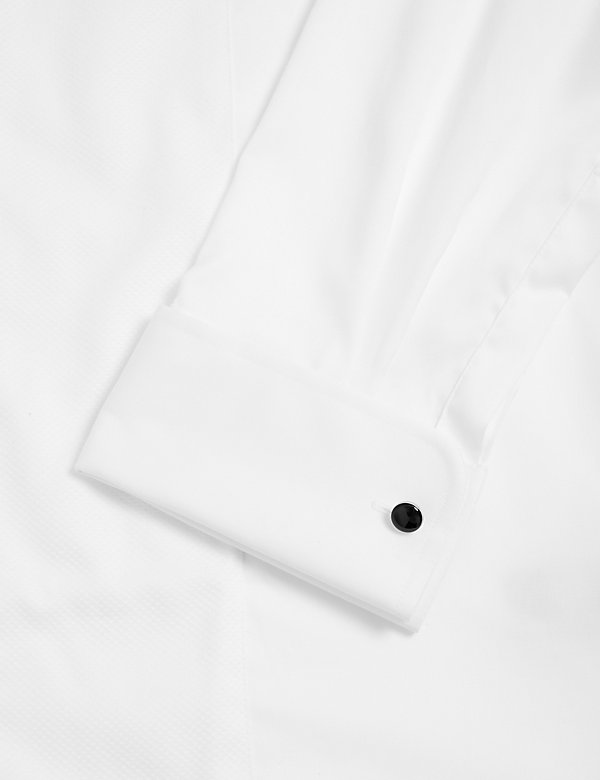 Smokingová košile z&nbsp;čisté bavlny mírně projmutého střihu - CZ
