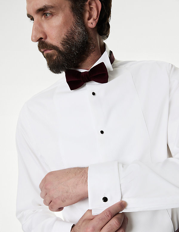 Tailored Fit Pure Cotton Dinner Shirt - AE