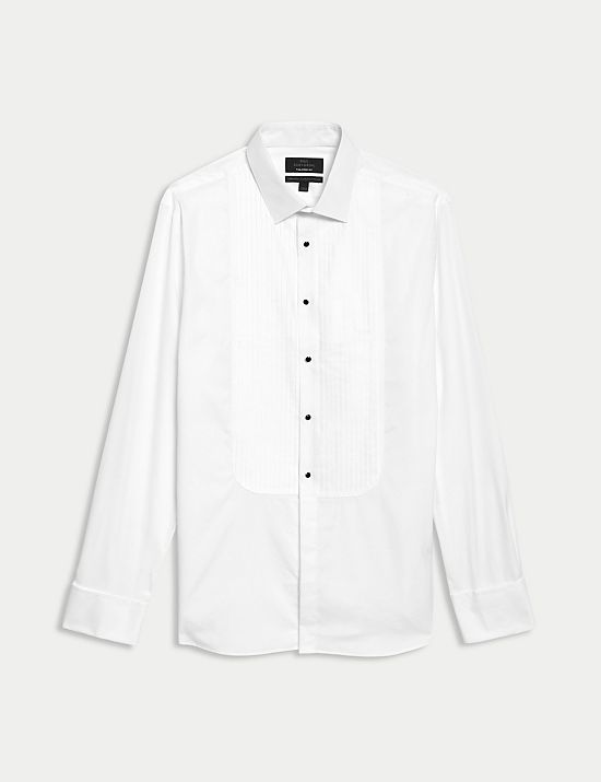 Tailored Fit Luxury Cotton Double Cuff Dress Shirt
