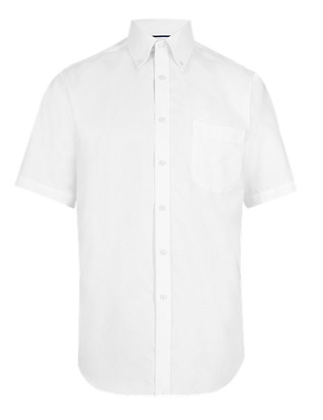 Short Sleeve Regular Fit Oxford Shirt | M&S Collection | M&S