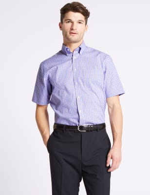 marks and spencer short sleeve formal shirts